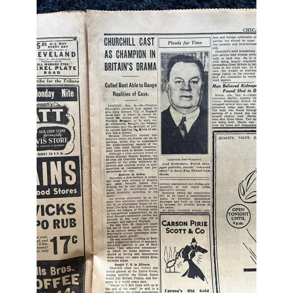 1936 Kind Edward Abdicates Crown King Wally - British Monarchy, UK Politics, Qu